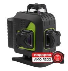 Комплект лазерного уровня RGK PR-4D Green и рулетка AMO R303