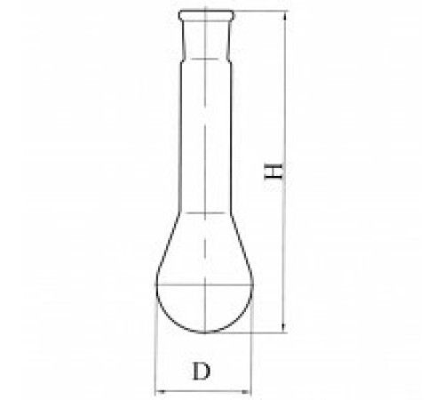 Колба Къельдаля со шлифом 1-50-14/23, ТС