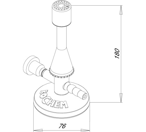 Горелка Bochem Теклю с игольчатым клапаном, пропан