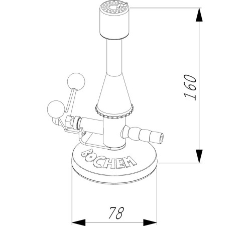 Горелка Bochem Теклю с откидным клапаном, пропан