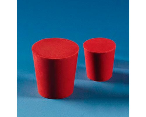 BRAND 144385 Пробка, каучук, красная, диаметр 16.5-12.5 мм, высота 20 мм, 25 шт/упак