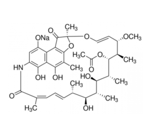 Активность натриевой соли рифамицина SV: 900 Единиц (в сухом виде) Sigma R8626