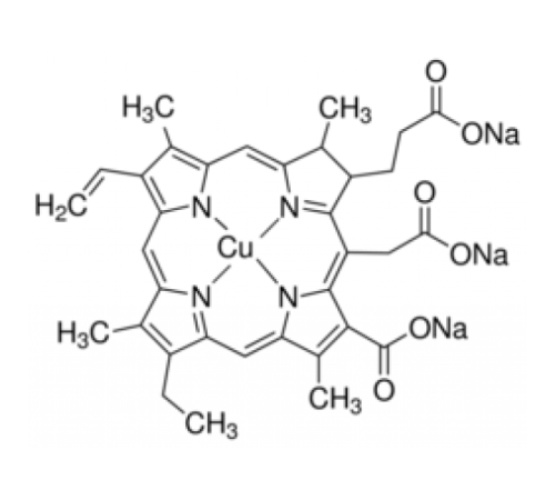 Хлорофиллин, медью тринатриевая соль, Alfa Aesar, 100г