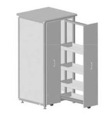 Шкаф 2 выдвижные вертикальные секции 640x630x1350 ЛБ СМ
